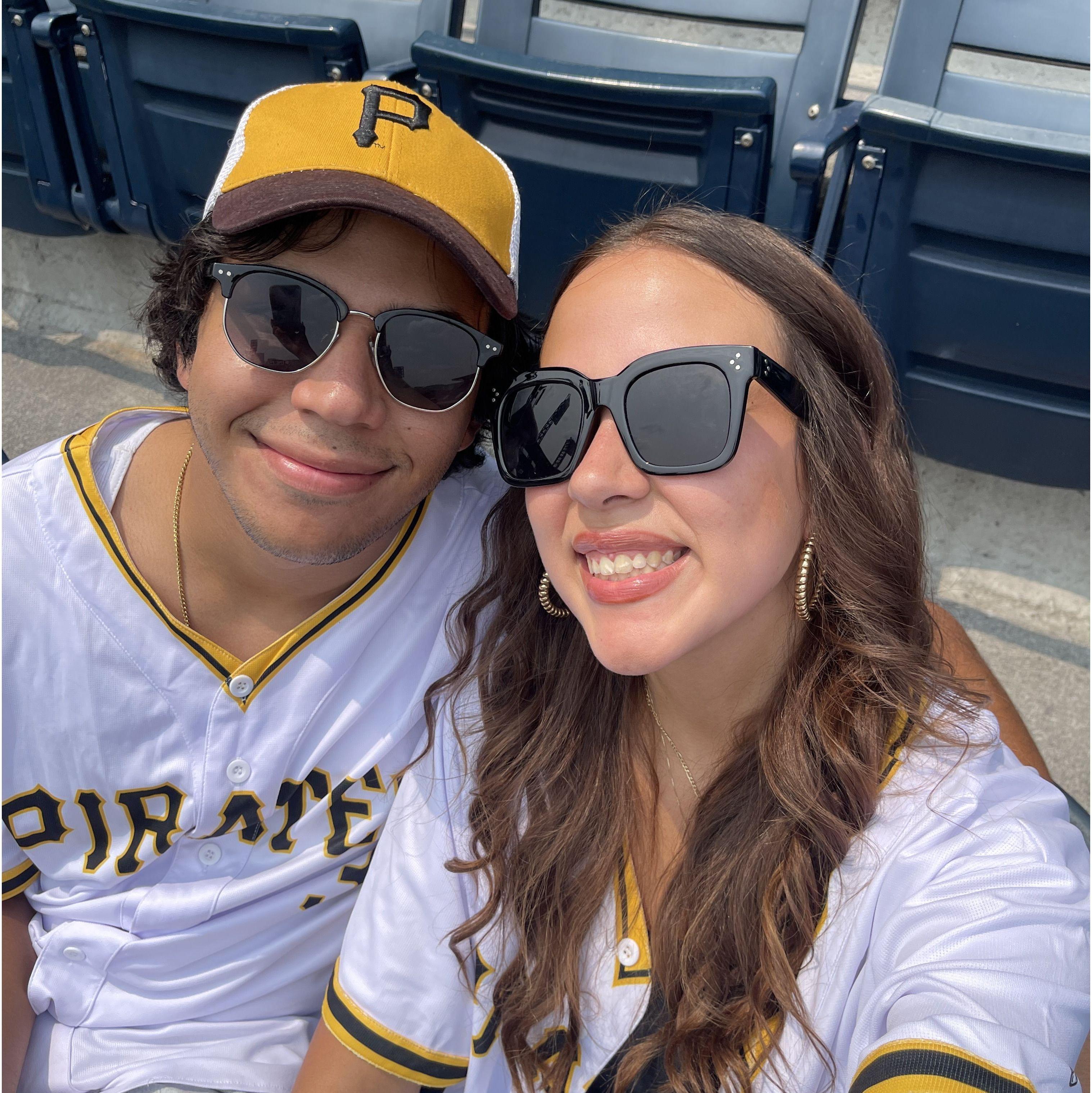 Pirates game in matching outfits!