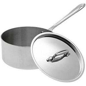 All-Clad 4203 Stainless Steel Tri-Ply Bonded Dishwasher Safe Sauce Pan with Lid / Cookware, 3-Quart, Silver
