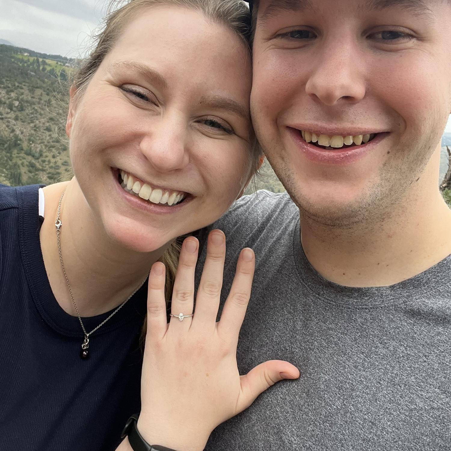 She said "yes!" on top of a mountain in Colorado.