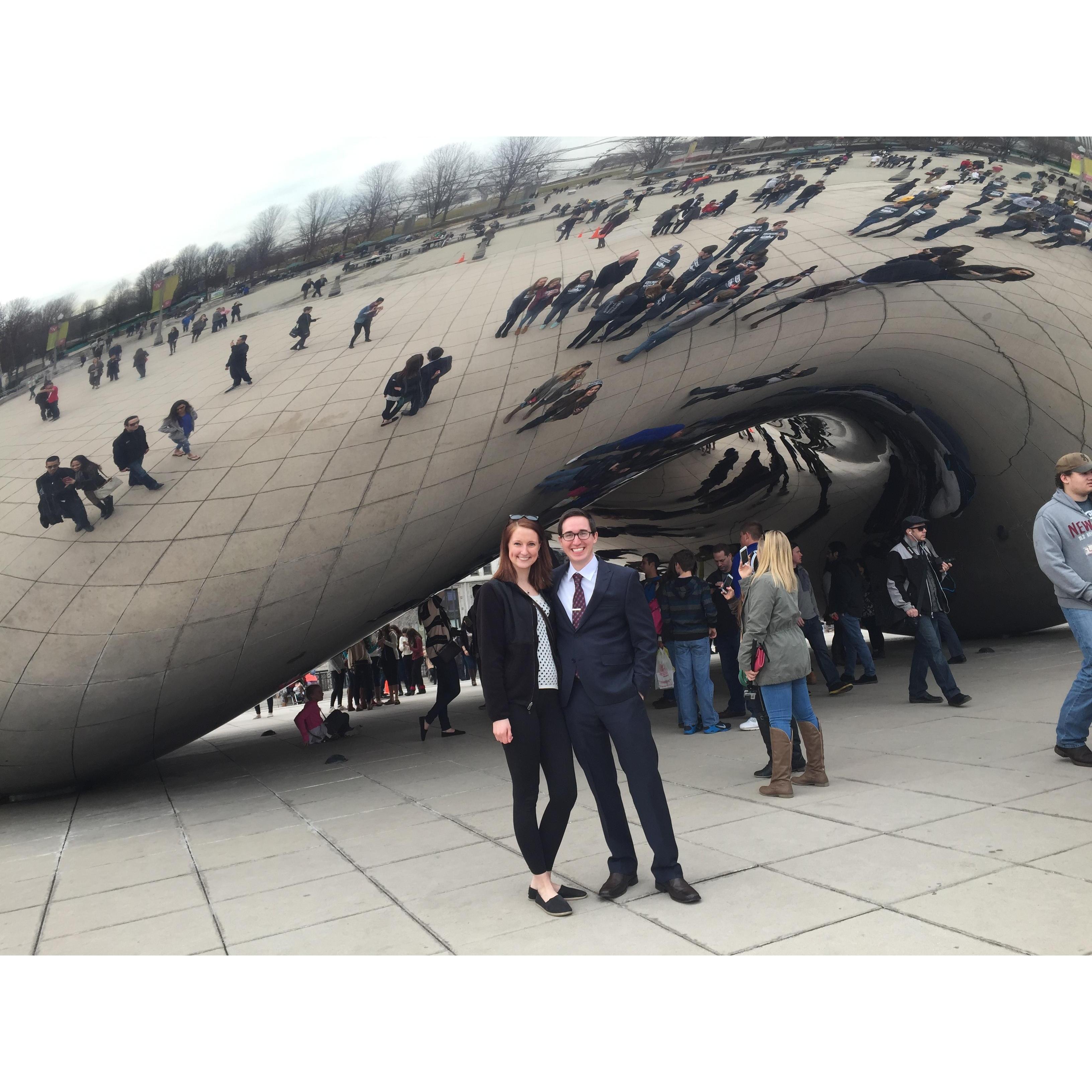 Our first trip to Chicago for Joel's optometry school interview at the Illinois College of Optometry - 03/2015