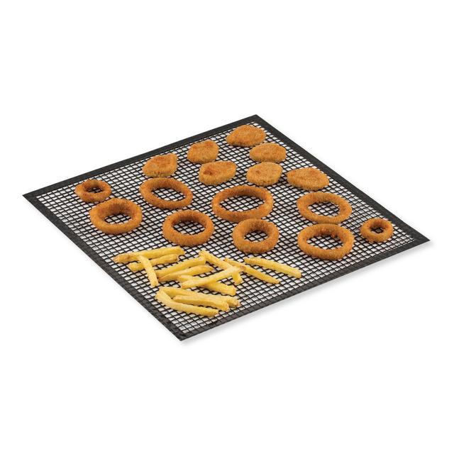 Chef's Planet 14.5-Inch Square Mesh Crisper in Black