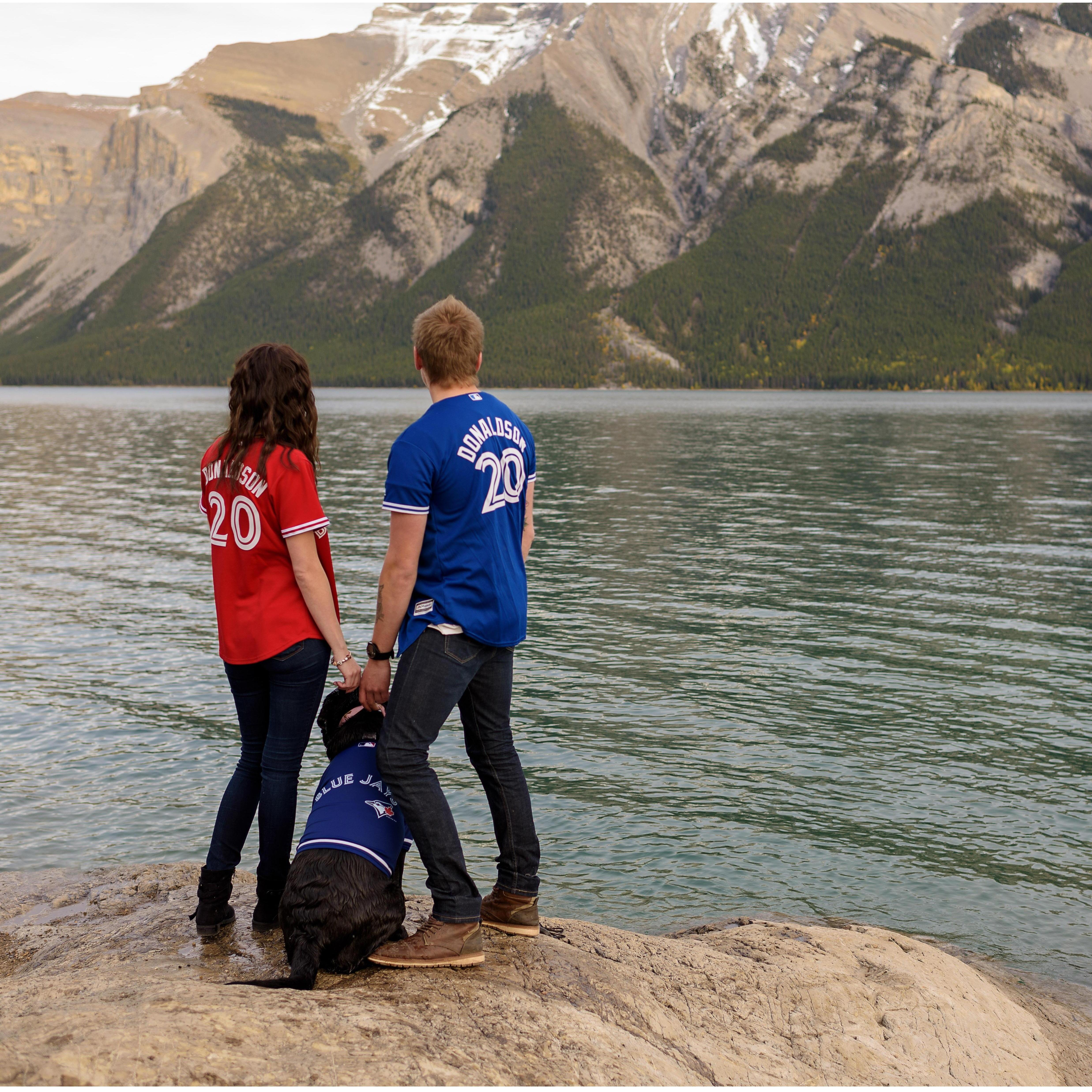 Our engagement shoot at Lake Minnewanka