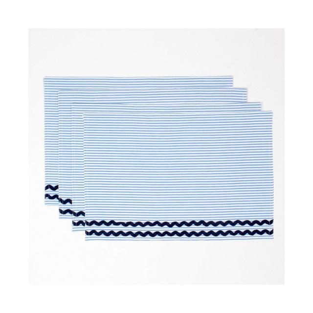 8 Oak Lane Seersucker Placemat Set