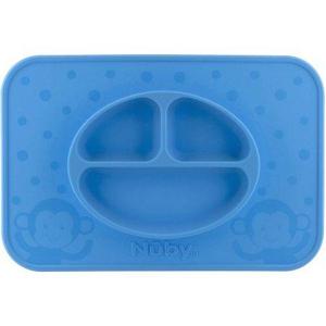 Nuby Large Sure Grip Silicone Sectioned Feeding Mat, Blue - Walmart.com