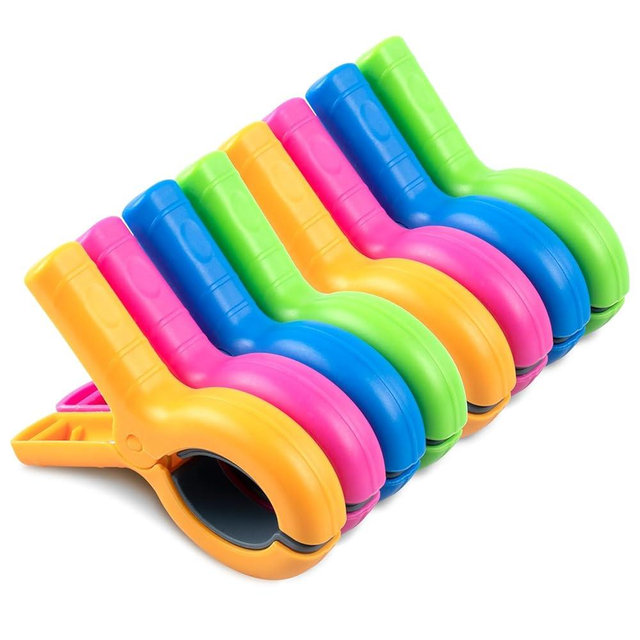 Large Beach Towel Clips for Beach Chairs, 8 Pcs Towel Holder for Beach Chair Pool Chair on Cruise, Jumbo Size Heavy Duty Clothes Pins, Beach Chair Clips to Beach Accessories Must Haves, 4 Colors