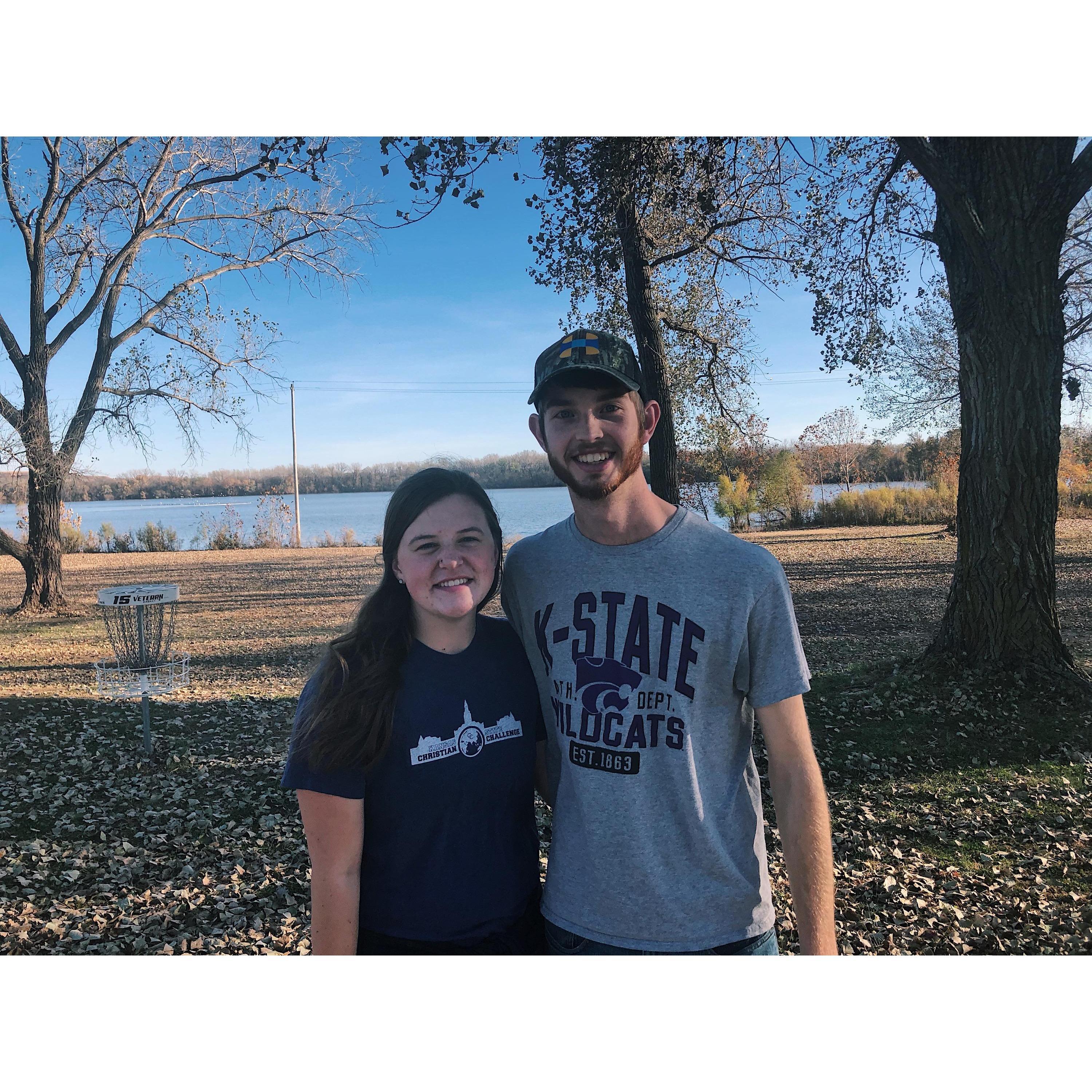 At this point, we had been dating for about two weeks. It was our first picture together (besides the frisbee team picture).