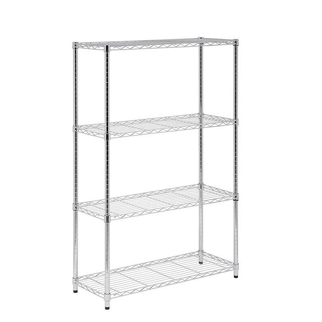 Honey-Can-Do SHF-01906 4-tier chrome shelving unit-250 lbs, 4-Tier