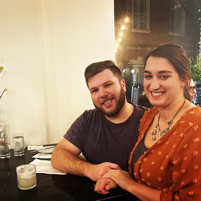 NYE dinner on our first anniversary🤍 Little did we know that restaurant is only a few blocks away from what is now our reception site!