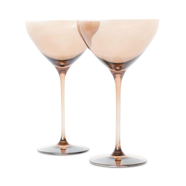 Estelle Colored Glass Martini Glasses, Set of 2