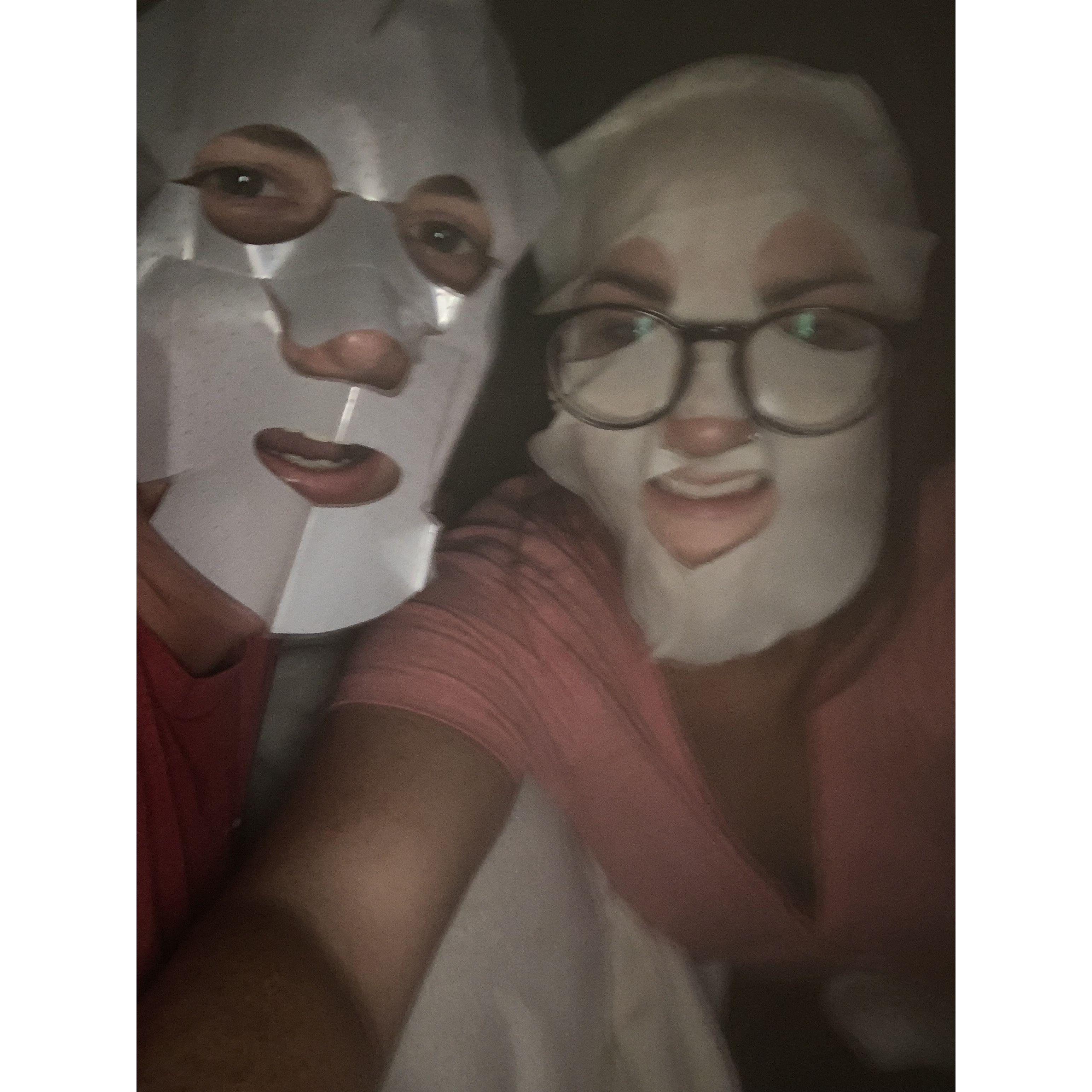 Doing face masks lol