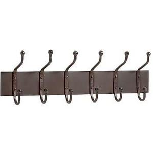 Cast Iron Row of 6 Hooks