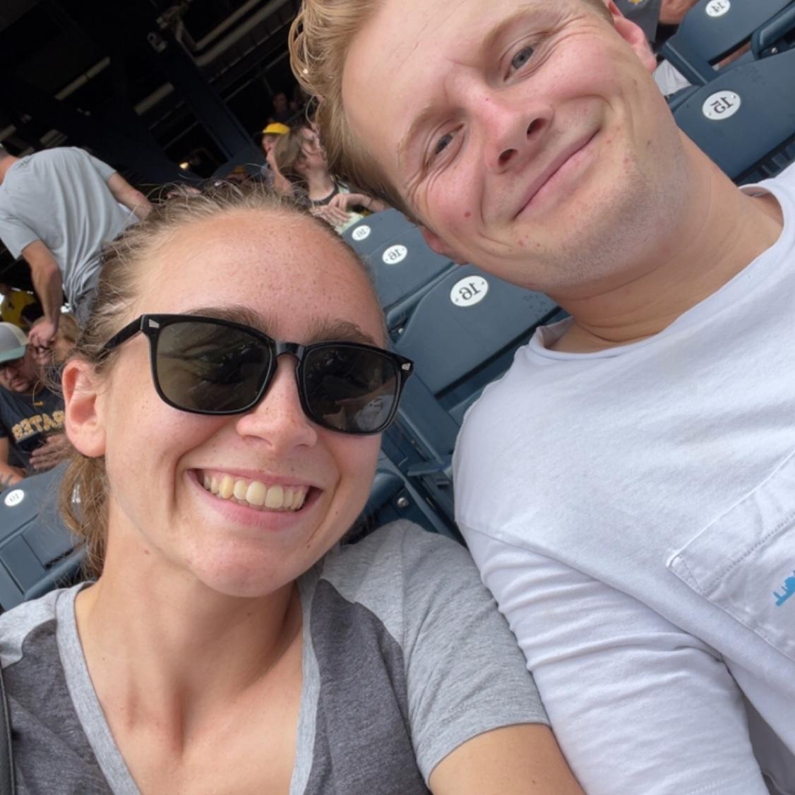 Kristen and Sean in Pittsburgh for a Pirates game! Lets Go Buccos!