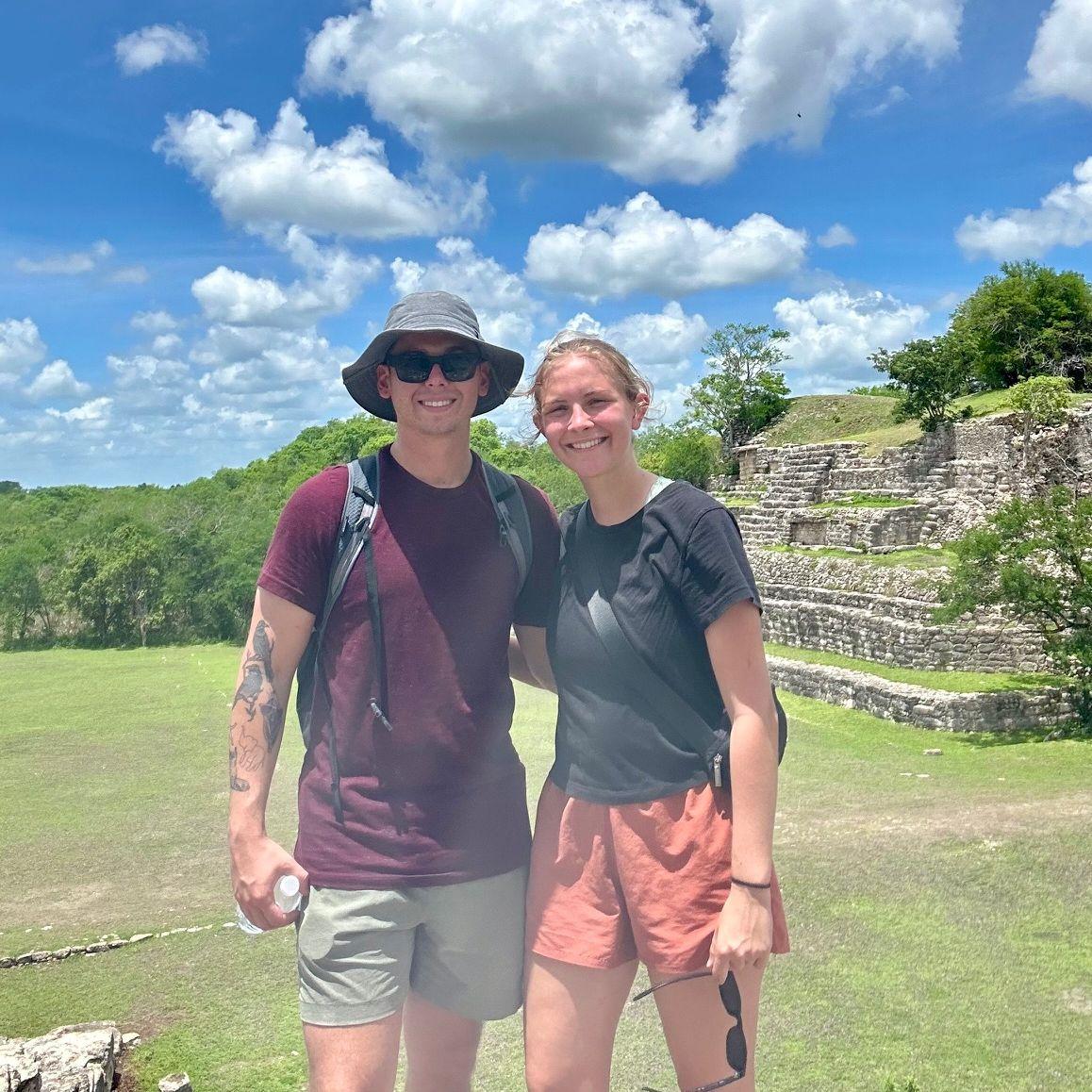 Visiting Ake, a Mayan archaeological site, during our cruise to Mexico!