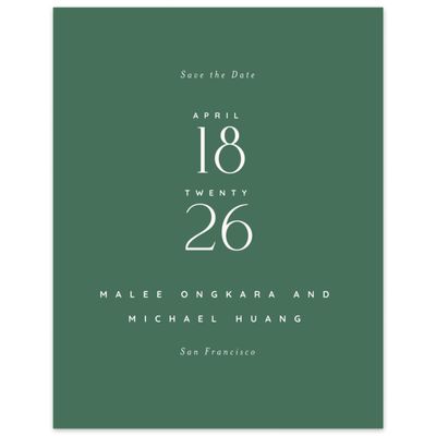 Hunter, Green Wedding Digital Save the Date - Buenos Type