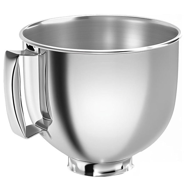 5 Qt 18/8 Stainless Steel Mixer Bowl with Handle Compatible with KitchenAid 4.5–5 Qt Artisan & Classic Series Tilt-Head Stand Mixers, Dishwasher Safe Polished