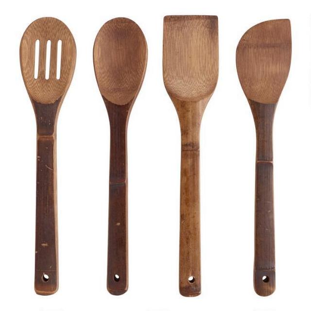 Carbonized Bamboo Essential Cooking Utensils 4 Pack