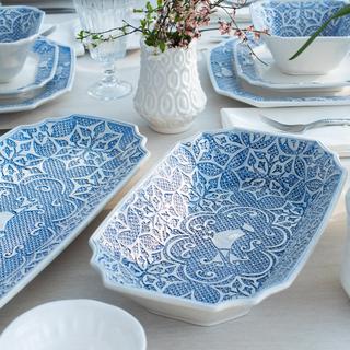 Uccello Blu Rectangular Platter