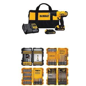 DEWALT 20V MAX* Cordless Drill/Driver Kit with Screwdriver/Drill Bit Set, 100-Piece