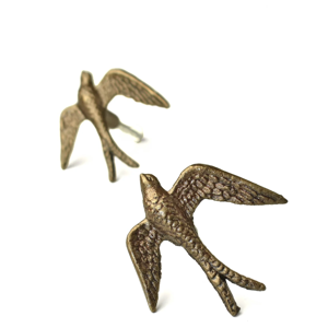 Swallow (Bird) Cabinet Drawer Knobs Handles Antique Bronze