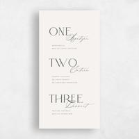 Beige Wedding Menu - Grayson