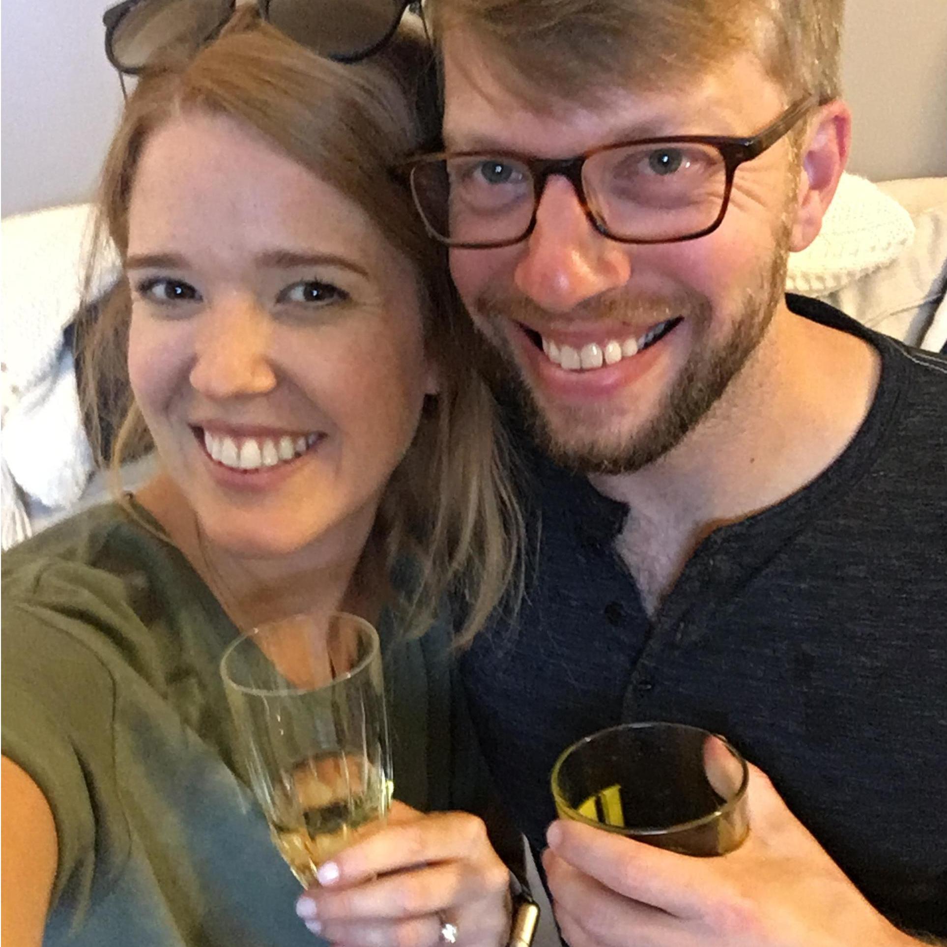Celebrating our engagement in Atlanta with our families