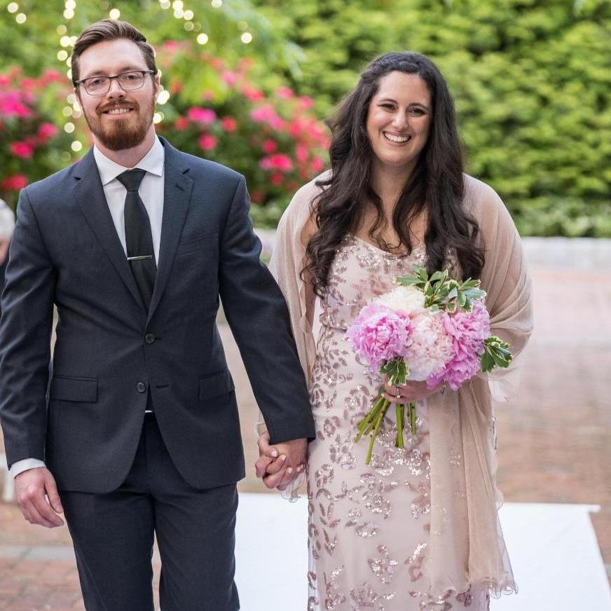 Walking down hand in hand