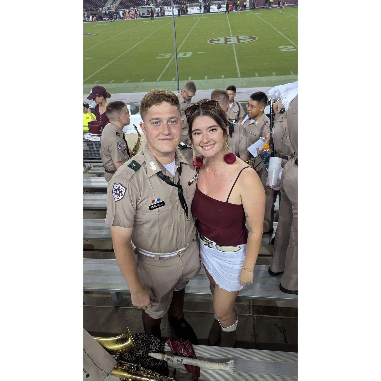 Our first Fightin' Texas Aggie football game together. Notre Dame. One of many many more