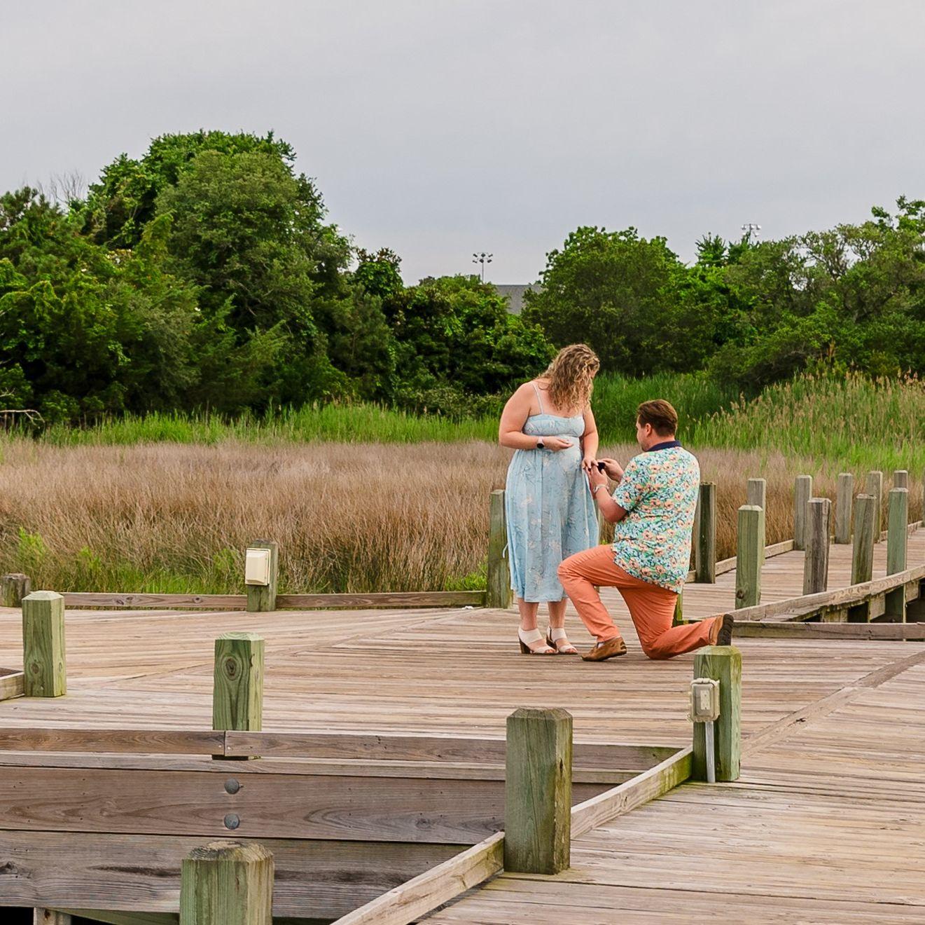 The moment I popped the question!