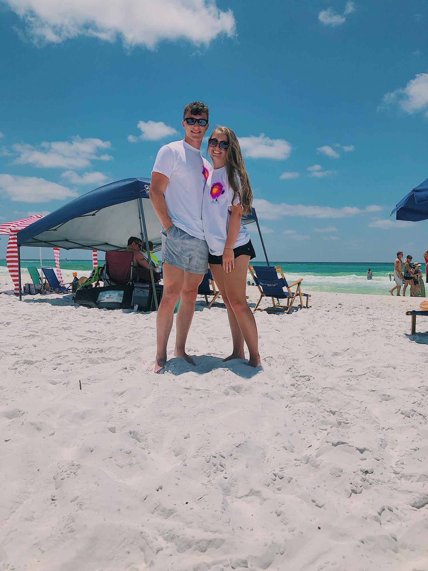 Destin, FL and getting matching airbrush t- shirts we thought were so cool