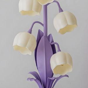 Sara Orchid Table Lamp - Purple & White