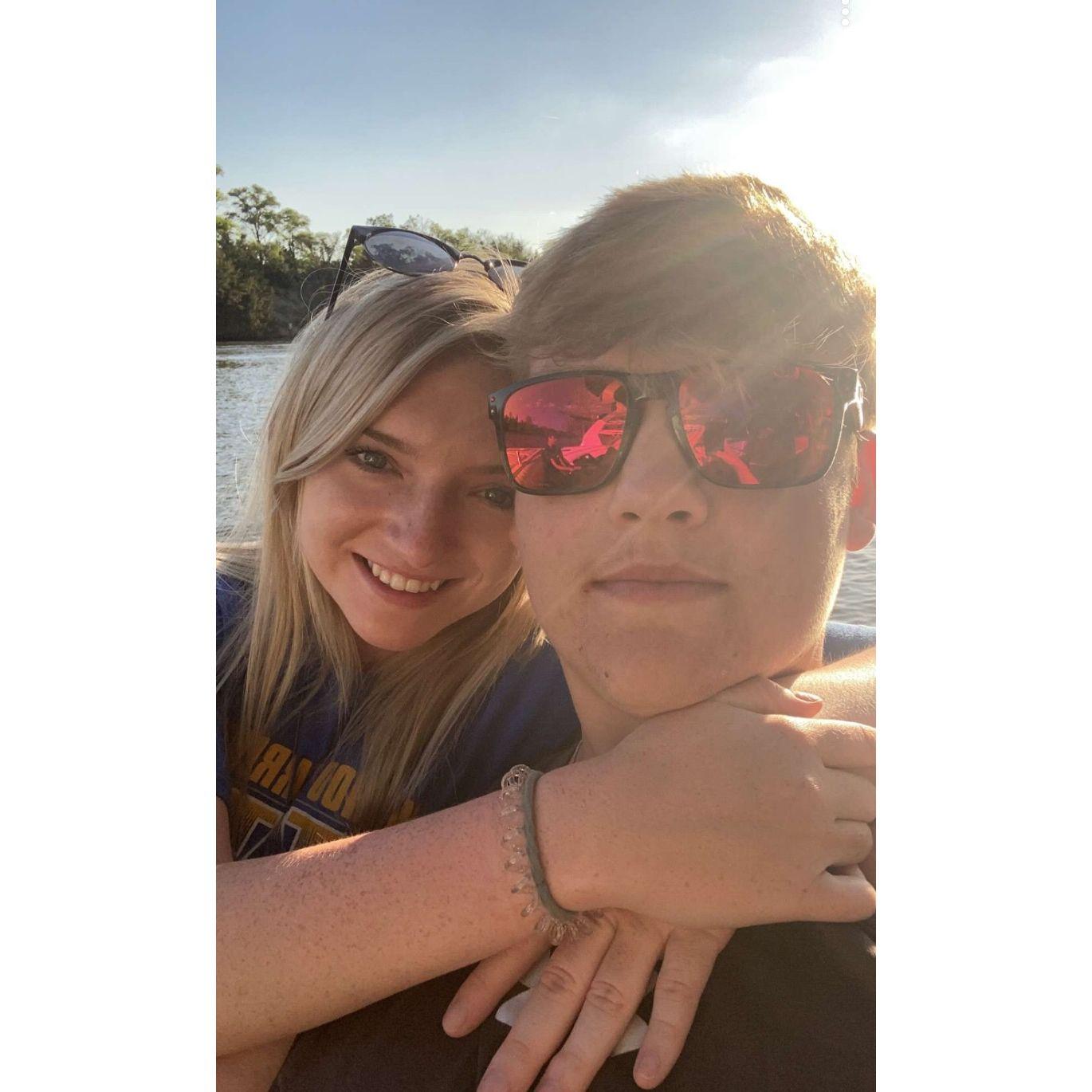 Our first time at the lake together; one of Bayley's favorite things to do