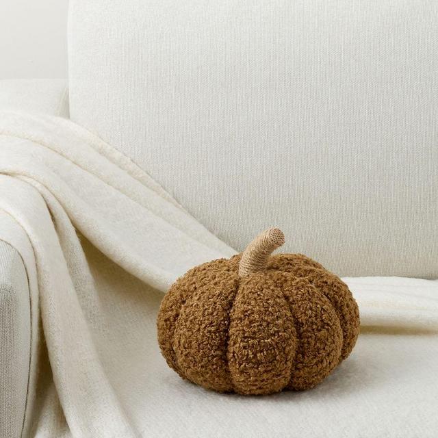 Cozy Pumpkin Pillow, Tobacco, 5" x 8"
