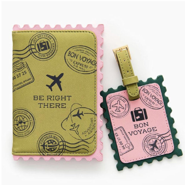 Stamp Luggage Tag and Passport Set