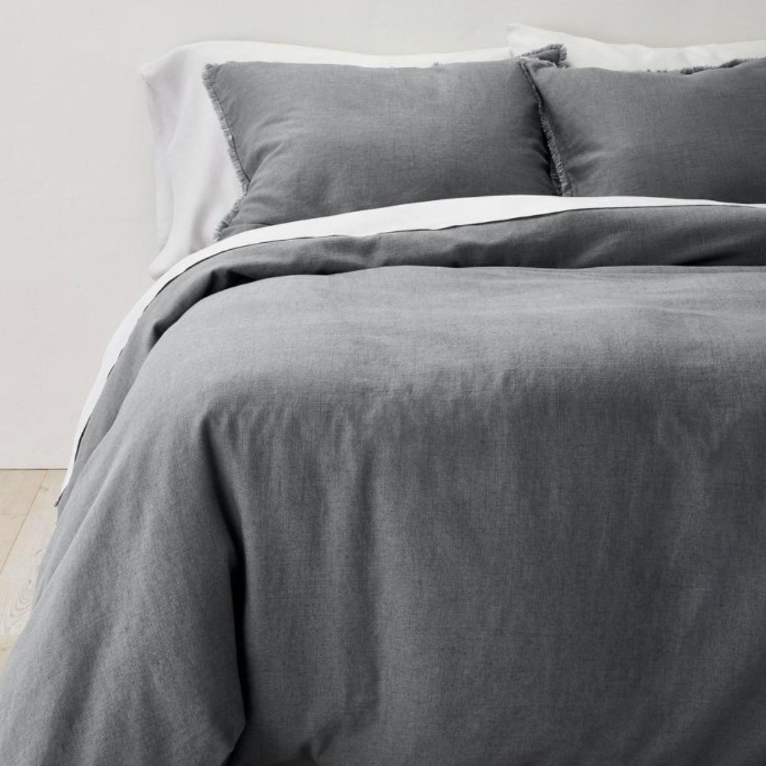 Queen - Heavyweight Linen Blend Duvet Cover & Pillow Sham Set - Full/Queen - Casaluna™