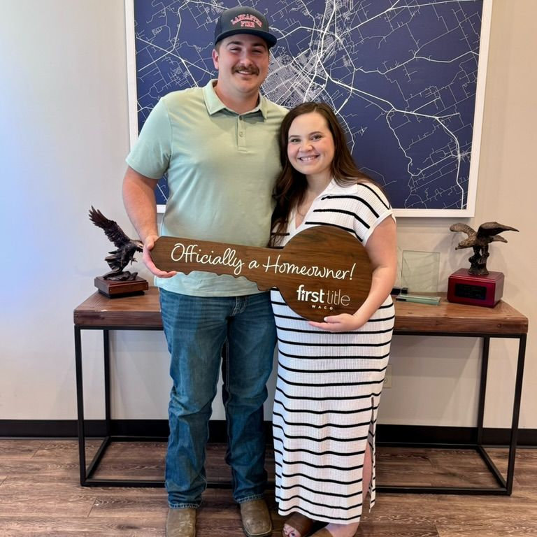 The day we closed on our first home!