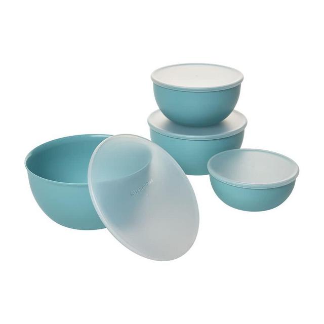 KitchenAid Prep Bowls with Lids, Set Of 4, Aqua Sky 2