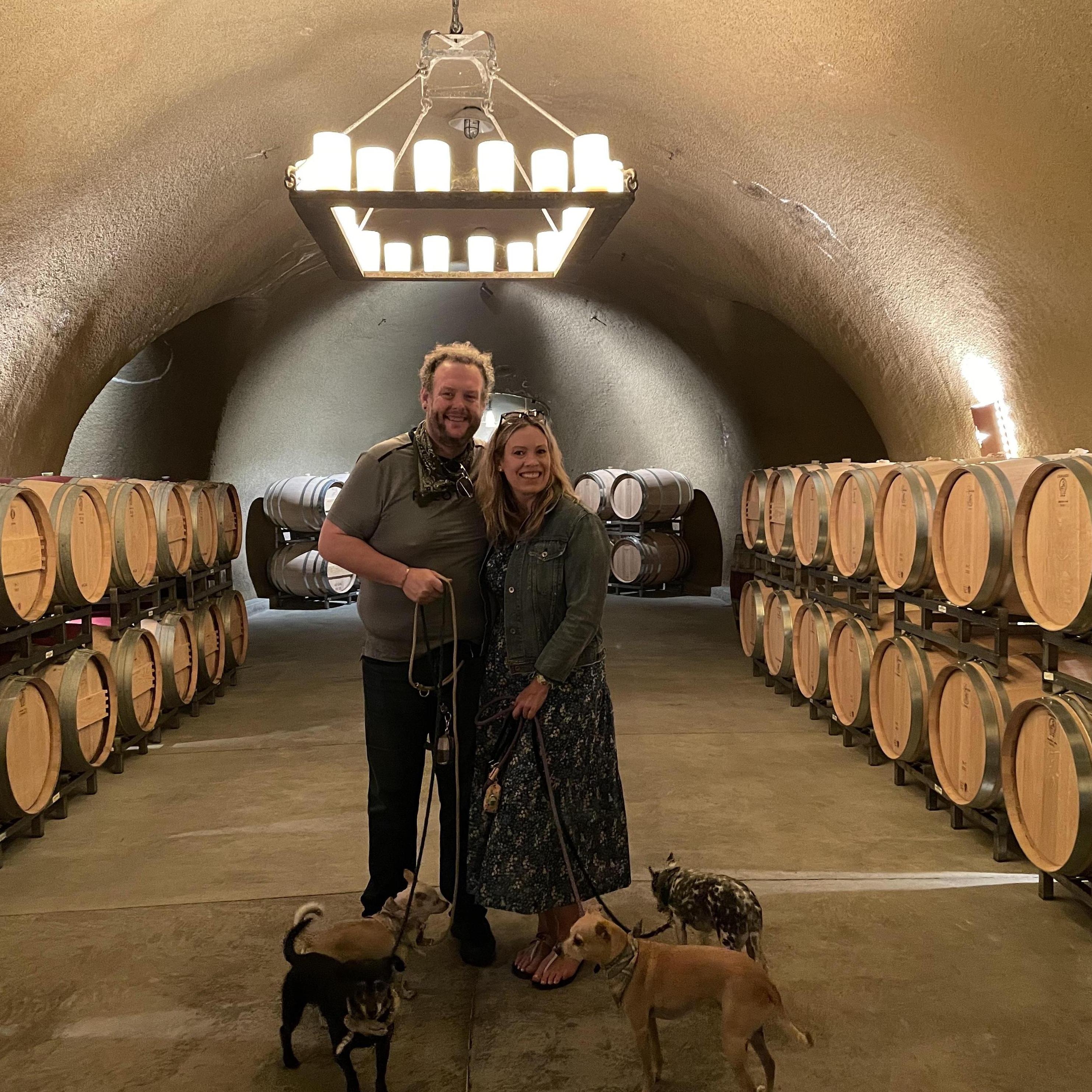 Wine cave at Keever Vineyard Napa April 2021