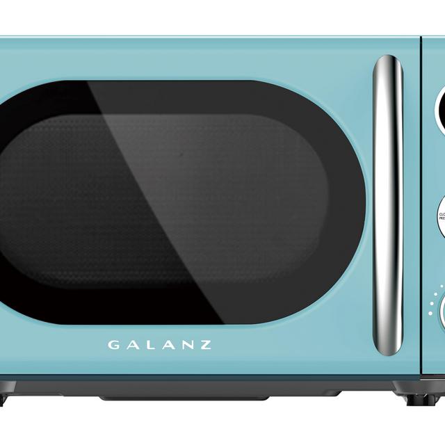 Galanz GLCMKA07BER-07 0.7 Cu.ft Retro Countertop Microwave 700W, Blue