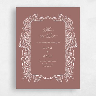 Clay Brown Wedding Save the Date - Fenwick Portrait