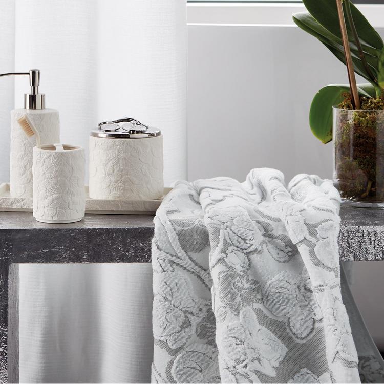 Michael Aram Orchid Hand Towel Grey Set of 4 