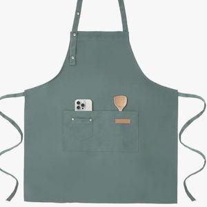 Tosewever Art Aprons for Women Painting Pottery Baking, Mens Buckle Straps Kitchen Apron with Pockets for Chef Cooking