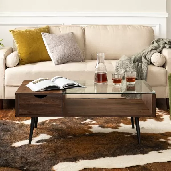 Carson Carrington Saltaro Glass Top Coffee Table