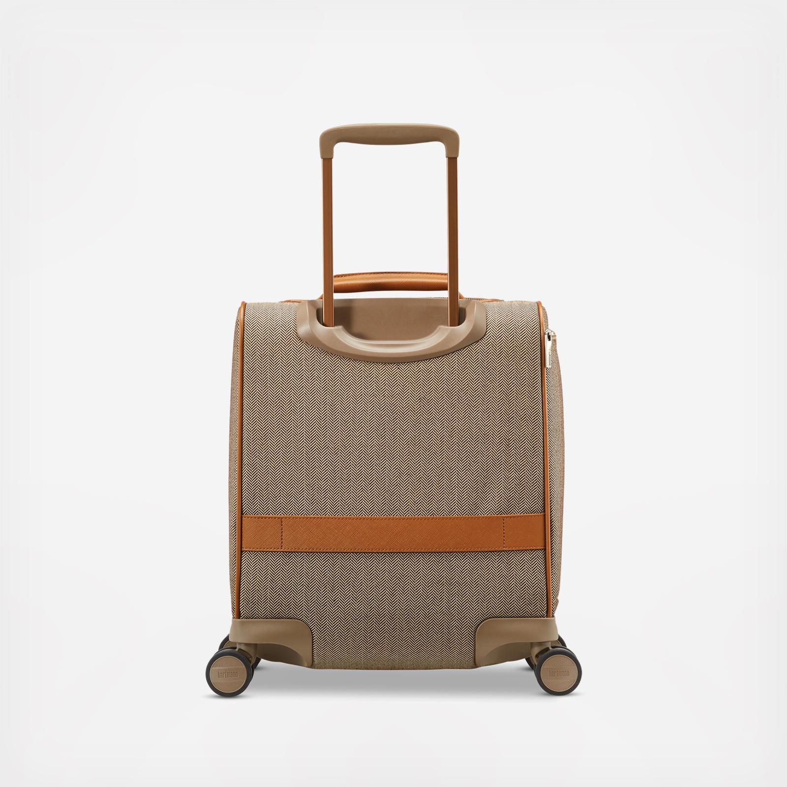 hartmann herringbone deluxe underseat carry on spinner