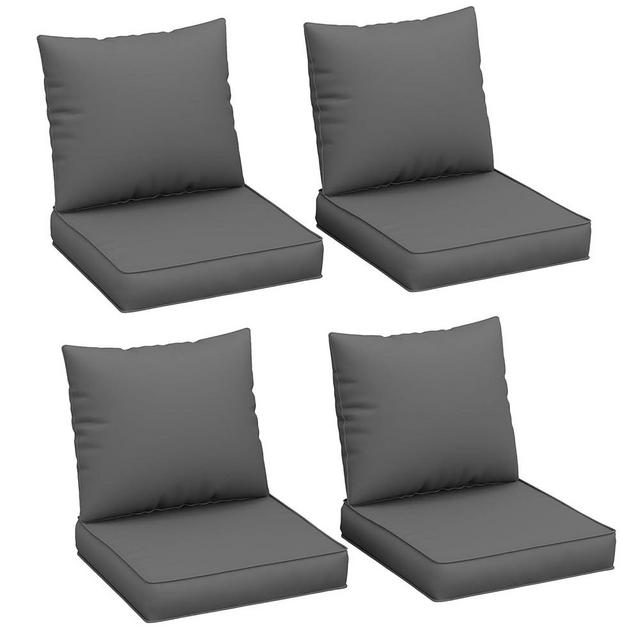 UDPATIO Outdoor Cushions for Patio Furniture, 4'' Replacement Cushions for Outdoor Sofa Bench, Water-Resistant Sectional Cushions, Grey