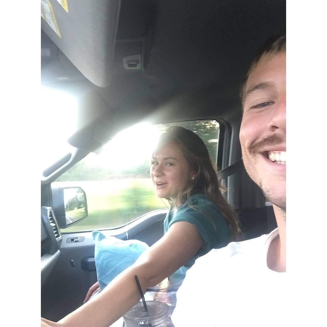 "Hey hold the wheel"