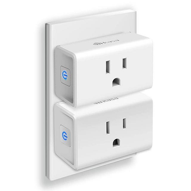 Kasa Smart Plug Ultra Mini 15A, Smart Home Wi-Fi Outlet Works with Alexa, Google Home & IFTTT, No Hub Required, UL Certified, 2.4G WiFi Only, 2-Pack(EP10P2)
