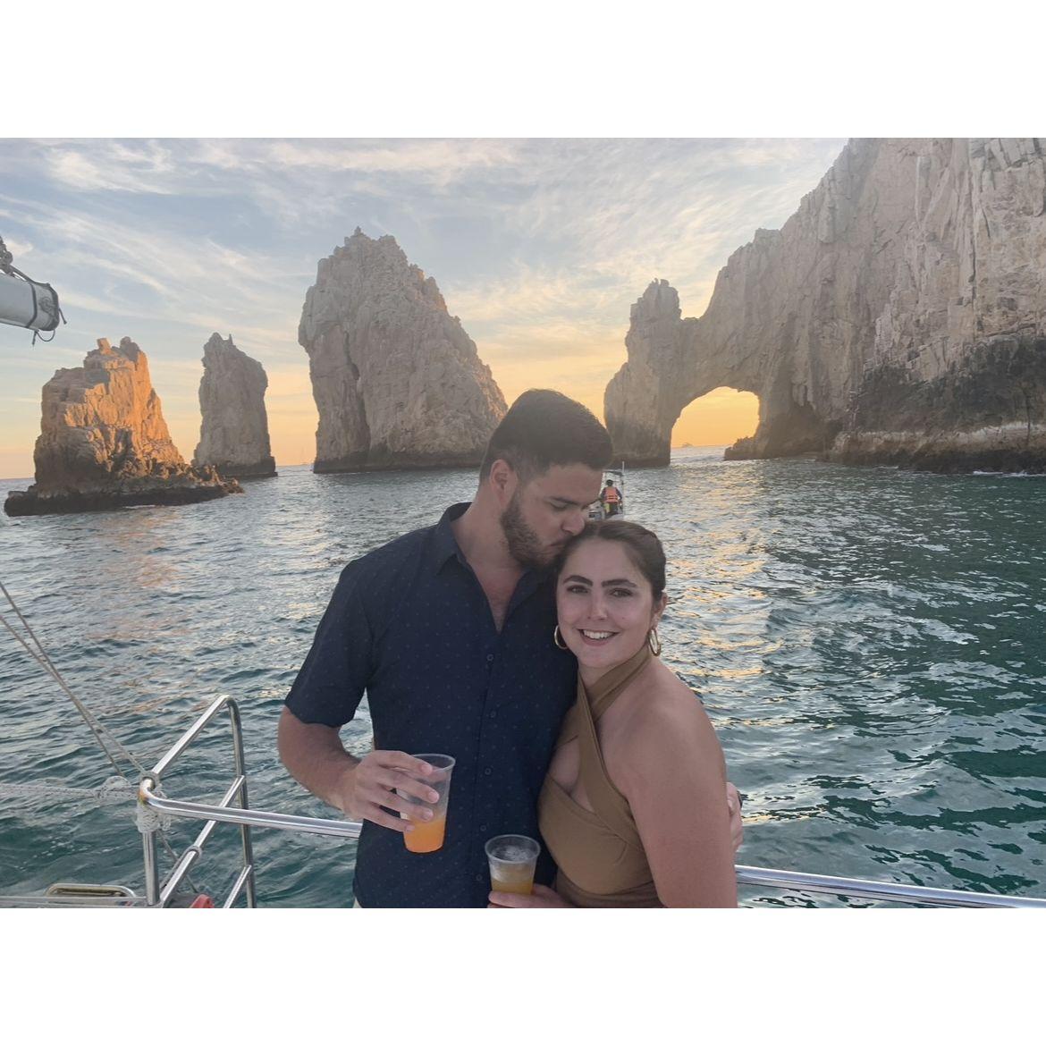 Cabo San Lucas sunset boat ride in November 2021