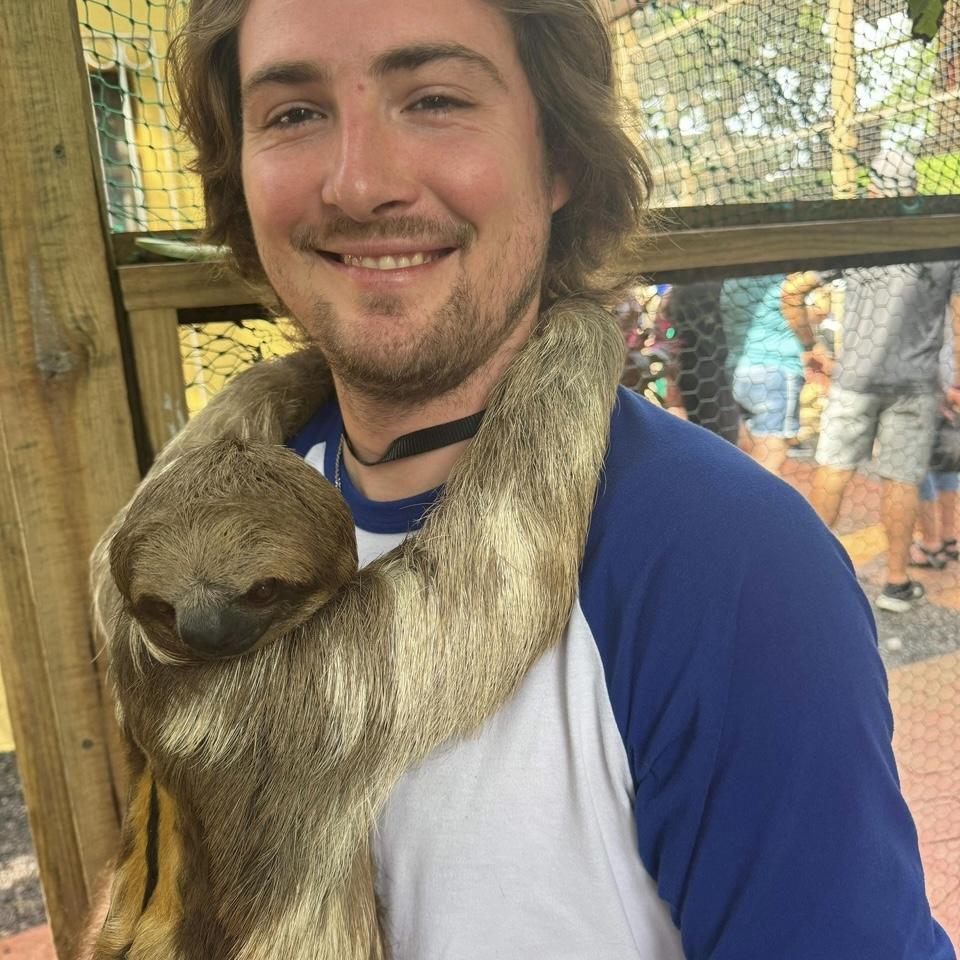 While on our cruise we had the amazing opportunity to hold a pair of sloths.