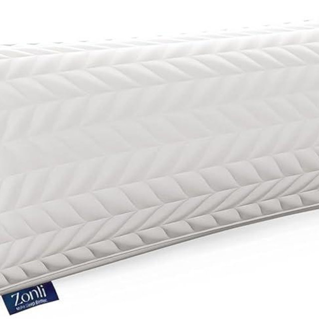 ZonLi Memory Foam Body Pillow for Adults, Long Pillow for Bed, Firm Body Pillow for Side Sleeper, Elegant Quilted Full Length Body Pillows Large -20x54 inch, White