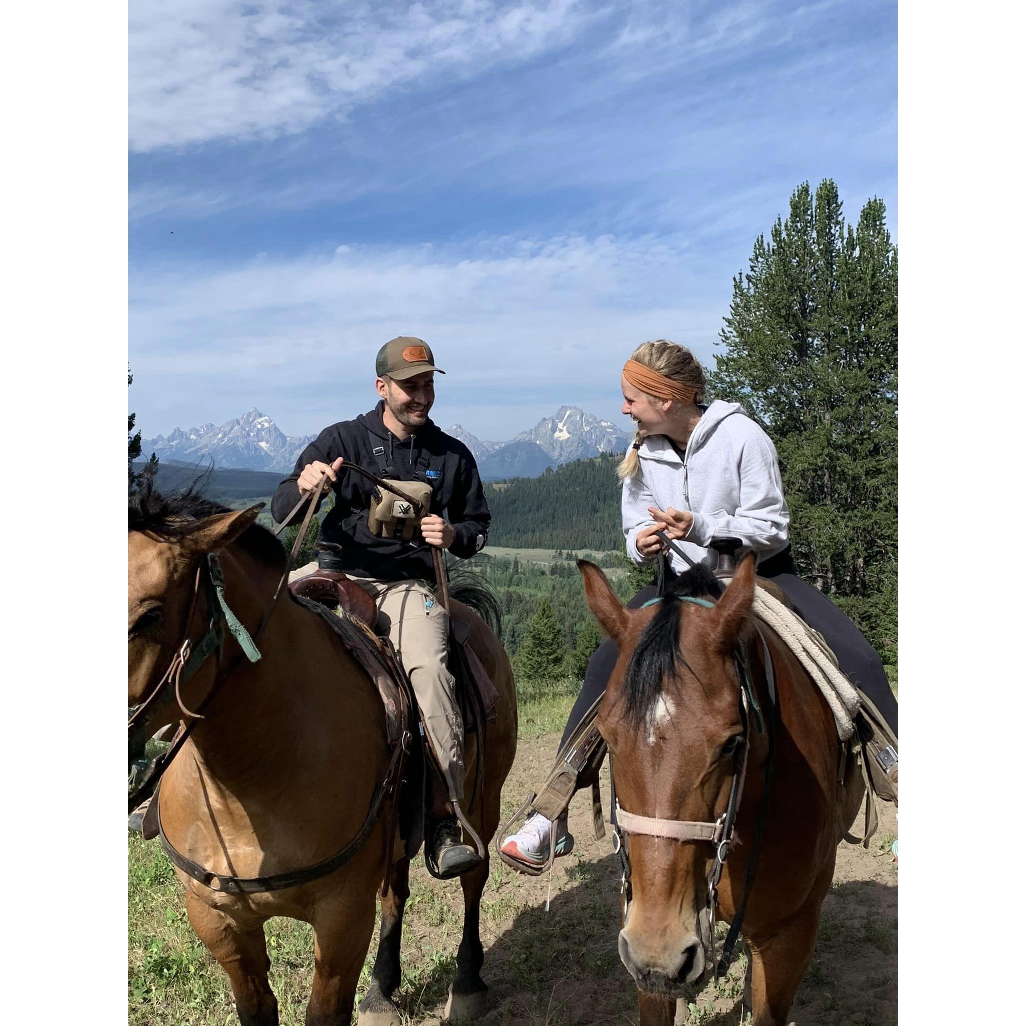 Kyle proposed at the Grand Teton Mountains